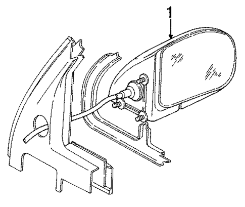 Outside Mirrors for 1994 Dodge Caravan #0