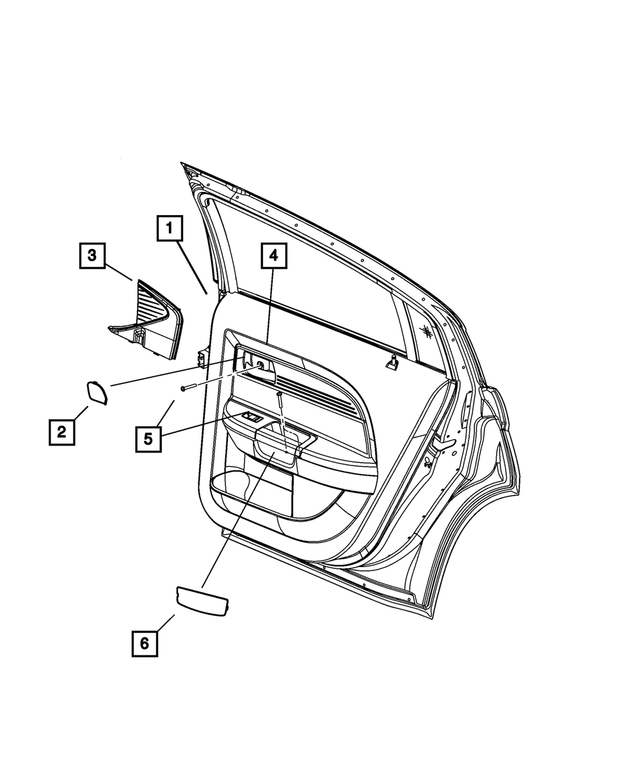 « 1VW961L1AA –  : Garnissage De Porte Arrière Panneau, Côté Droit pour Mopar Image »