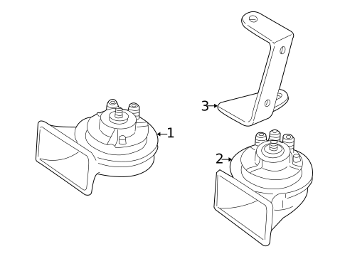 Horn for 2001 Volkswagen Passat #1