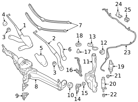 Wiper & Washer Components for 2018 Mercedes-Benz Sprinter 3500 #2