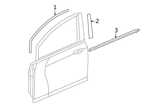 Exterior Trim - Front Door for 2008 Honda Fit #0