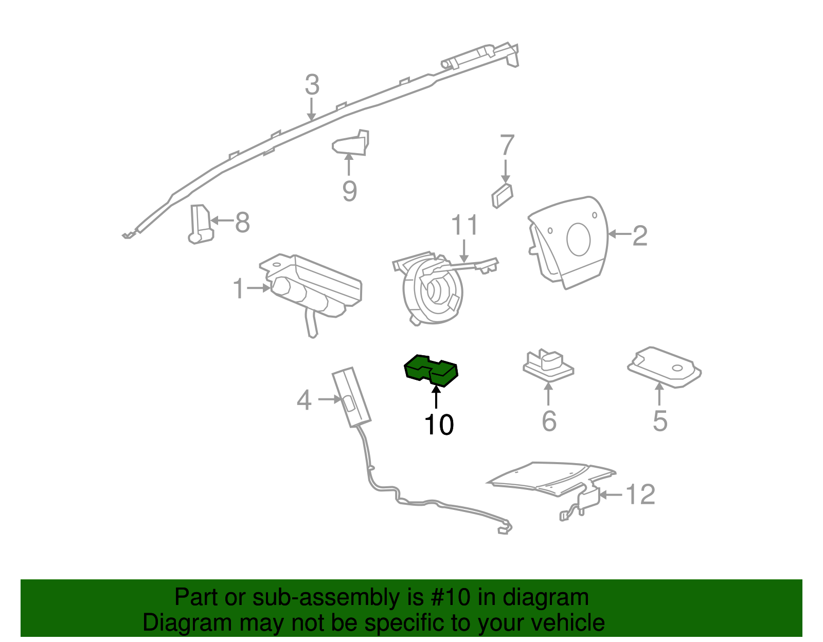 2005-2017 GM Indicator Asm-Infl Rst I/P Mdl Ebony 25828898 | GM Parts ...