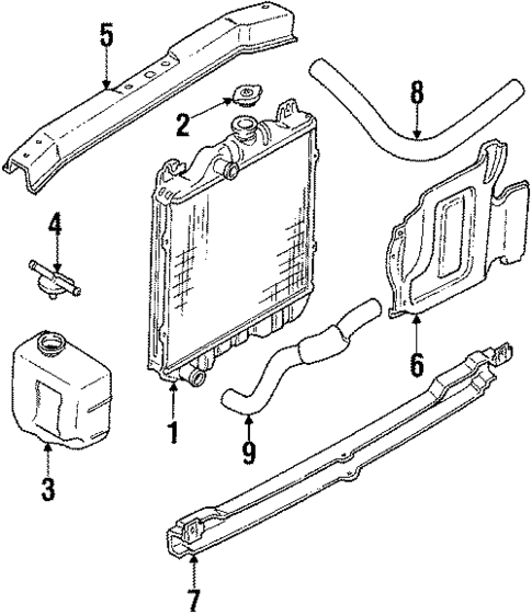 Radiator & Components for 1985 Chevrolet Sprint #1