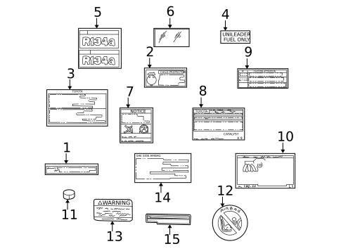 Labels for 1999 Lexus ES300 #0