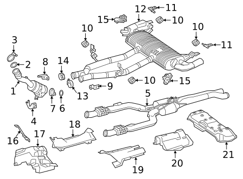 Exhaust Components for 2019 Mercedes-Benz GLC 43 AMG&reg; #0