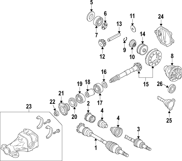 39711JK00A - Universals &amp; Rear Axle: Inner Cv Joint for Infiniti Image