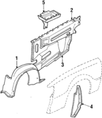 E1FZ16103A - Body: Splash Shield for Ford: Escort, EXP | Mercury: Lynx Image