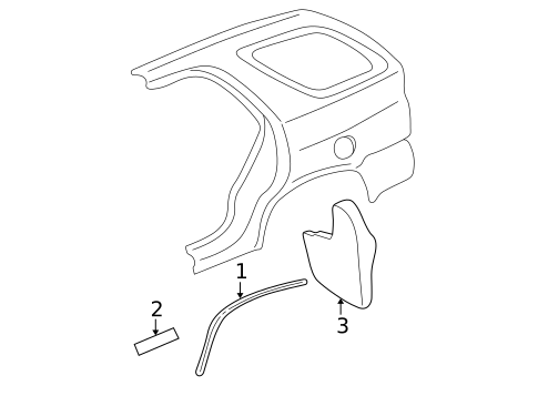 Exterior Trim - Quarter Panel for 2005 Acura MDX #0