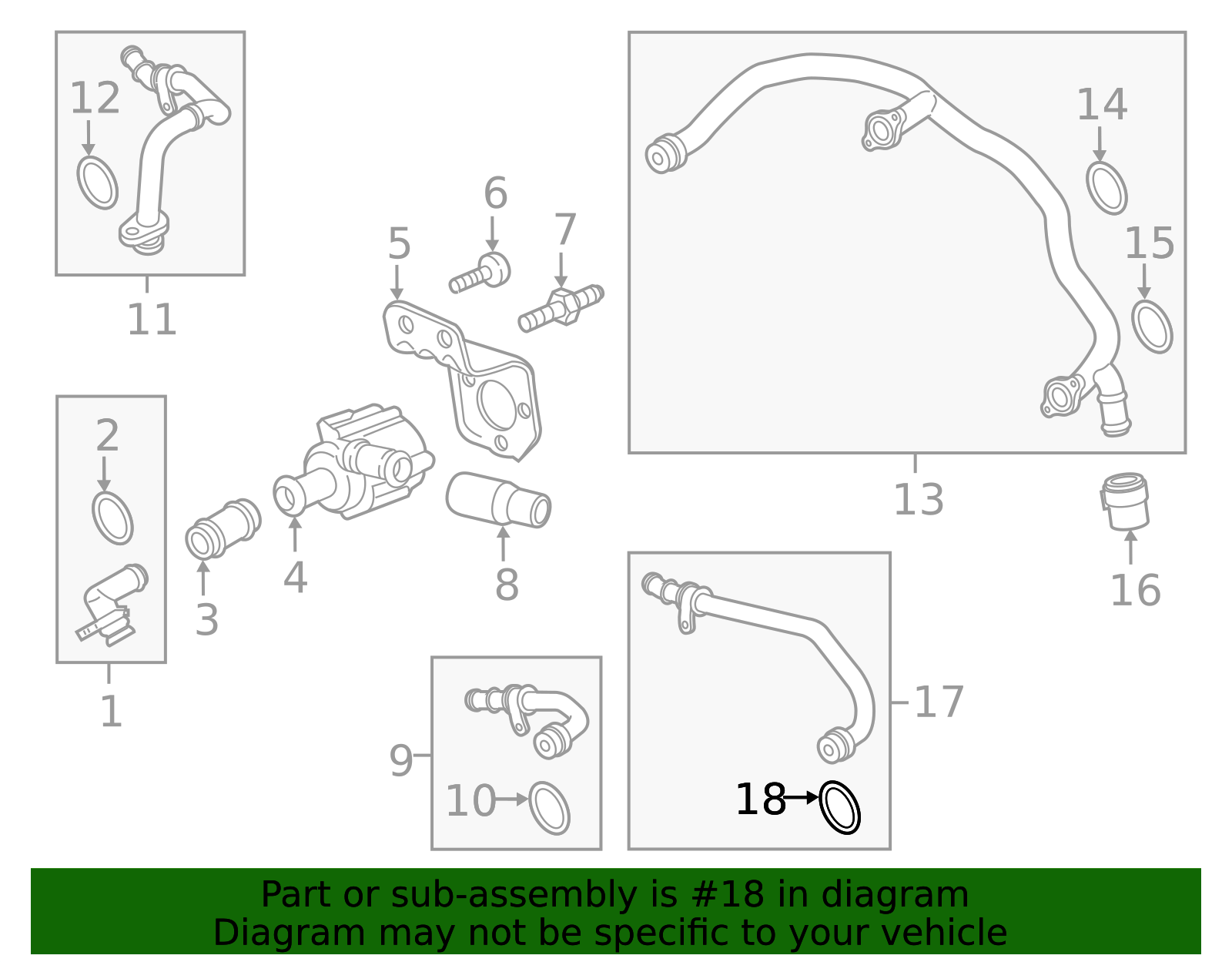 Engine Coolant Pipe O-Ring - Porsche (N-903-653-04)