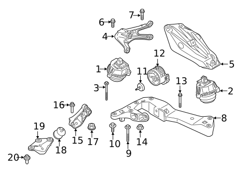 Engine & Trans Mounting for 2021 BMW X4 #0