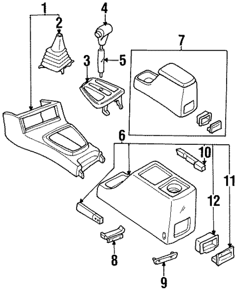 Center Console for 1995 Kia Sephia #0