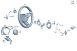994600909 - Steering: Steering Wheel for Mercedes-Benz: 180A, 220a, 300C, 300CD, A220, AMG GT 43, AMG GT 53, AMG GT 55, AMG GT 63, AMG GT 63 Pro, AMG GT 63 S, AMG GT 63 S E Performance, C300, C43 AMG, C63 AMG S E Performance, CLA250, CLA35 AMG, CLA45 AMG, CLA45 AMG S, CLE300, CLE450, CLE53 AMG, CLS450, CLS53 AMG, E300, E350, E400, E43 AMG, E450, E53 AMG, E63 AMG S, EQE 350, EQE 350 SUV, EQE 350+, EQE 350+ SUV, EQE 500, EQE 500 SUV, EQE AMG, EQE AMG SUV, EQS 450, EQS 450+, EQS 580, EQS AMG, G500, G550, G580, G63 AMG, GLA250, GLA35 AMG, GLA45 AMG, GLB250, GLB35 AMG, GLC300, GLC350e, GLC43 AMG, GLC63 AMG S E Performance, GLE350, GLE450, GLE450e, GLE53 AMG, GLE580, GLE63 AMG S, S500, S63 AMG E Performance, SL43 AMG, SL55 AMG, SL63 AMG, SL63 AMG S E Performance Image