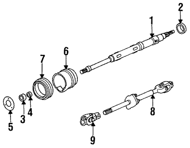 92834701903 - Steering: Steering Shaft for Porsche Image