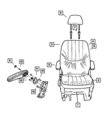 1HH301D5AA - : Cushion Cover And Pad, Right for Chrysler: Town &amp; Country | Dodge: Caravan, Grand Caravan Image