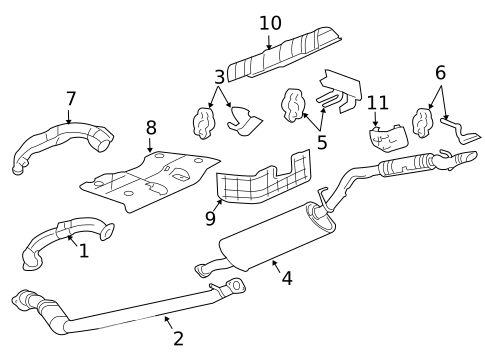 Exhaust Components for 2005 Pontiac Montana #0