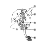 52089242AG - Brakes: Adjustable Pedal Assembly for Jeep: Commander, Grand Cherokee Image
