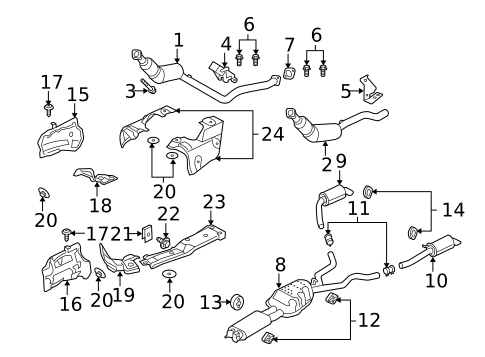 Exhaust Components for 2008 Land Rover Range Rover Sport #0