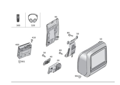 Rear Seat Entertainment System for 2017 Mercedes-Benz GLE550e #0
