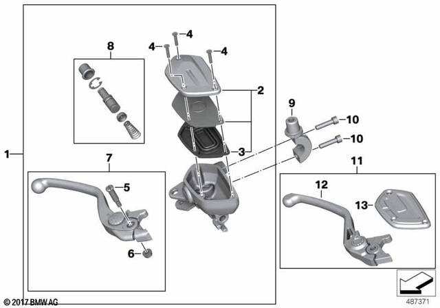 32728563845 - Steering: Handbrake Lever -  for BMW-Motorrad Image