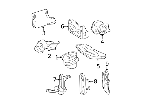 Engine & Trans Mounting for 2009 Mercedes-Benz E63 AMG #0
