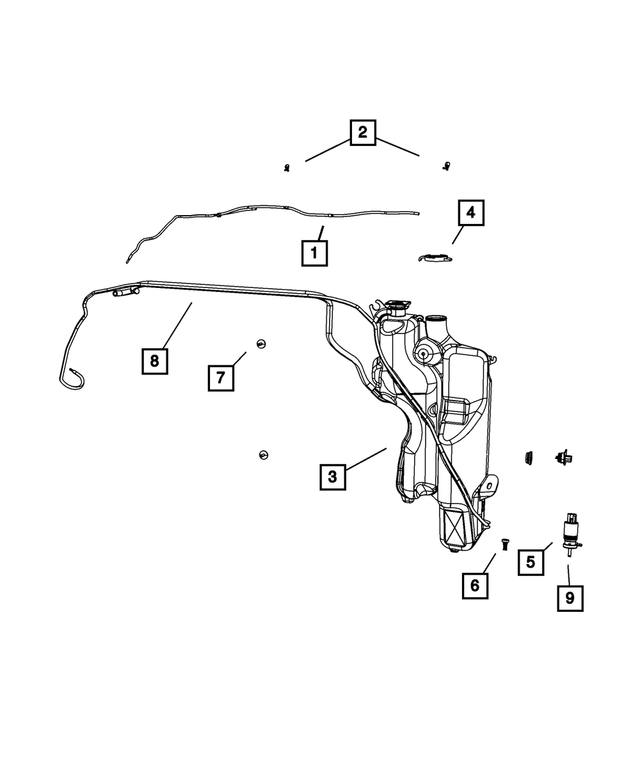 5161373AA - Electrical: Windshield Washer Pump Grommet for Mopar Image