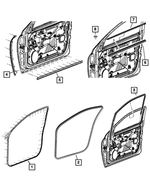 55369294AL - Doors, Door Mirrors and Related Parts: Glass Run Seal, Right for Mopar Image