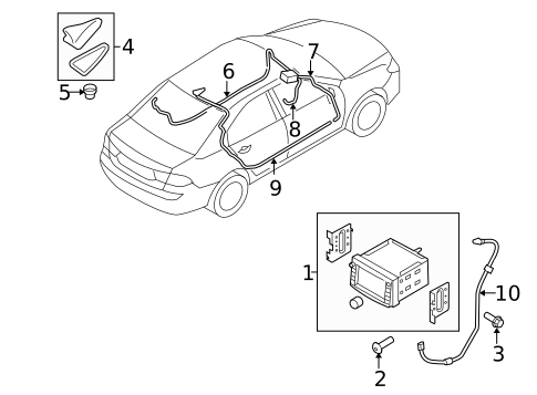 Navigation System Components for 2010 Kia Optima #0