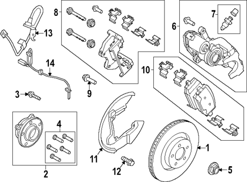 Rear Brakes for 2024 Ford Mustang #1