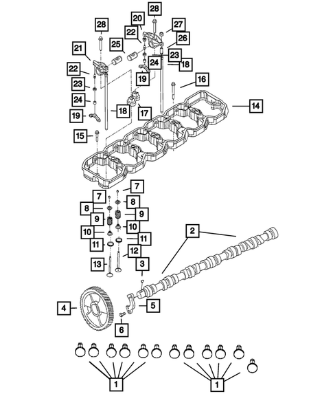 Camshaft and Valve for 2010 Dodge Ram 3500 #0