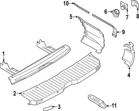 Bumper & Components - Rear for 2024 Ford E-Transit #0