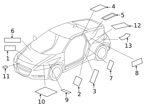 Labels for 2016 Honda CR-Z #0