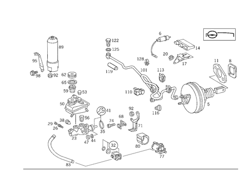 Brake Booster for 1993 Mercedes-Benz 300SL #0