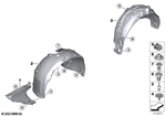 51719465698 - : Wheel Arch Cover Right Front for BMW Image
