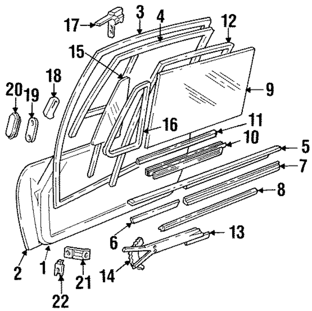 91154205842 - Body: Sash Channel for Porsche Image