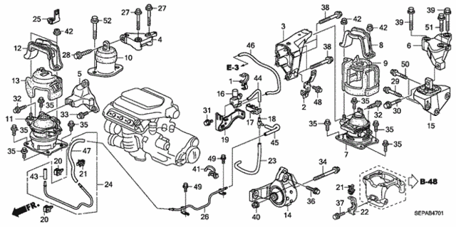 Engine Mounts (AT) for 2008 Acura TL #0