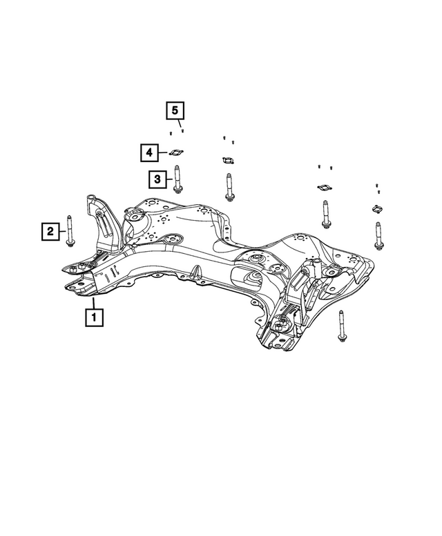 68500691AA - Front Suspension: Front Suspension Crossmember for Mopar Image