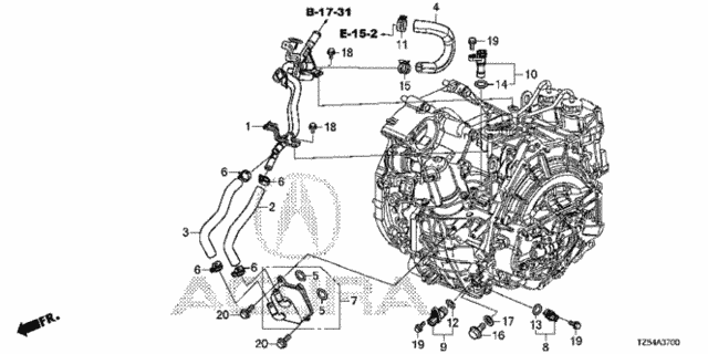AT ATF Pipe - ATF Warmer (DCT) for 2020 Acura MDX #0