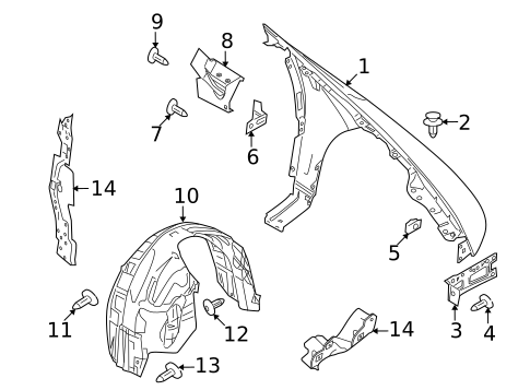 Fender & Components for 2018 Ford Special Service Police Sedan #0
