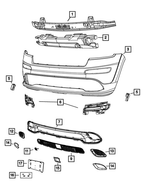 Front Bumper and Fascia for 2013 Jeep Grand Cherokee #1