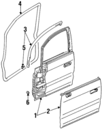 72365SX0003 - : Door Weather-Strip for Honda: Odyssey Image