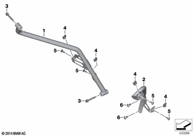 46637711657 - Frame and Mounting Parts: Bracket Right -  for BMW-Motorrad Image image