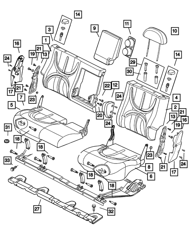 55350844AA - Interior Trim: Seat Bracket for Mopar Image