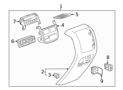Center Console for 2020 Cadillac XT5 #2