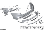 51128079713 - : Grille For Bumper, Rear for BMW Image