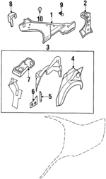 891120610 - Body: Window Regulator Nut for Infiniti Image
