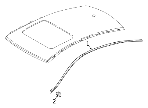 Exterior Trim - Roof for 2020 Mercedes-Benz GLC63 AMG #1