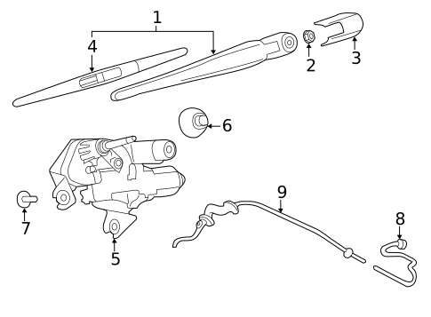 Wiper & Washer Components for 2013 Nissan LEAF #1