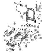 68050468AA - : Front Seat Back Frame for Dodge: Ram 1500, Ram 2500, Ram 3500 | Ram: 1500, 1500 Classic, 2500, 3500 Image