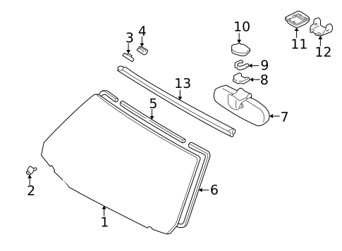 Glass - Windshield for 2003 Lexus GS300 #0