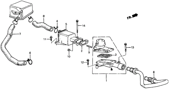 Air Suction Valve (DX) for 1986 Honda Prelude #0
